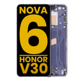 LCD-Display mit Rahmen für Huawei Nova 6 5G / Honor V30 (Refurbished) (Provence)