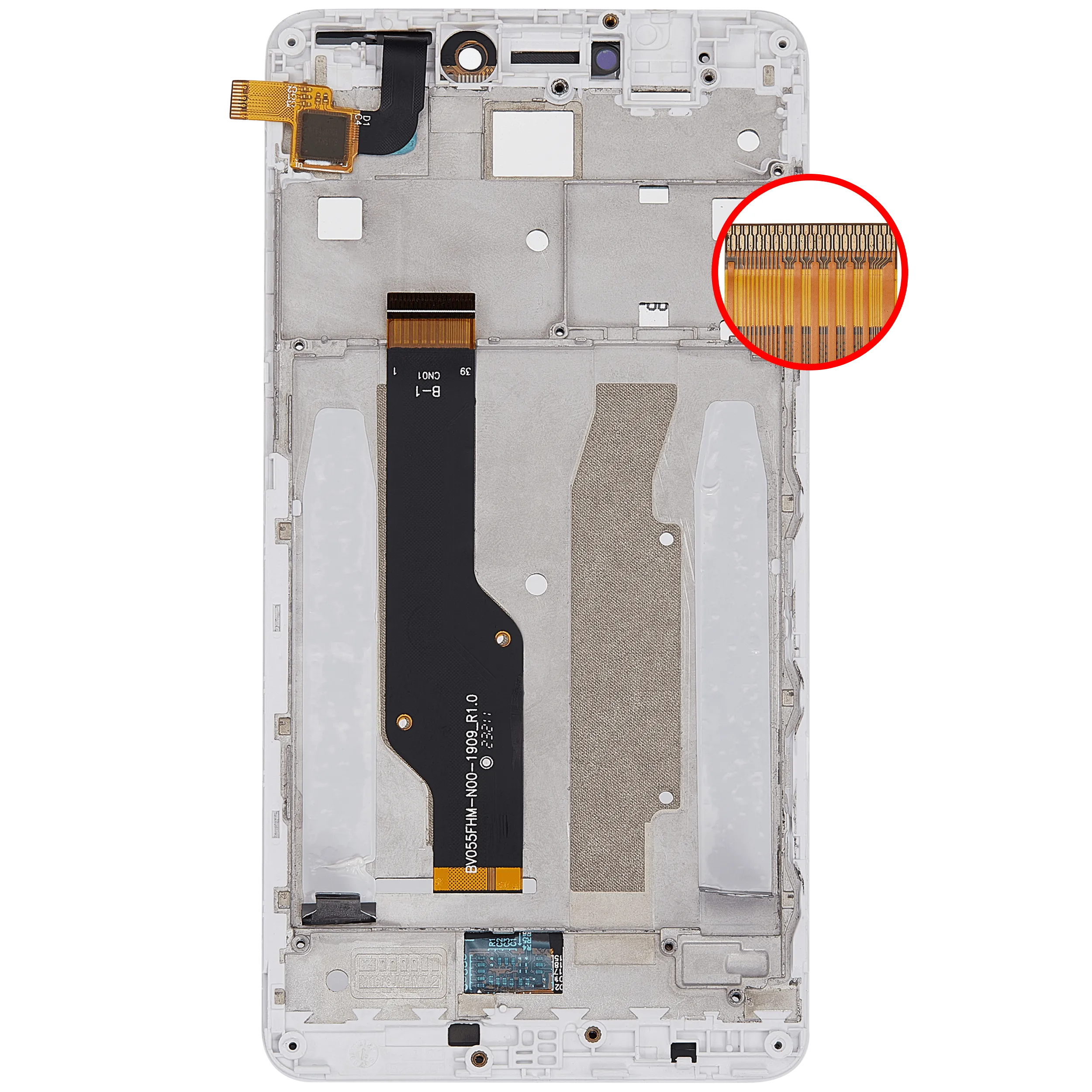 LCD-Display mit Rahmen für Xiaomi Redmi Note 4x (Aftermarket Plus) (Weiß)
