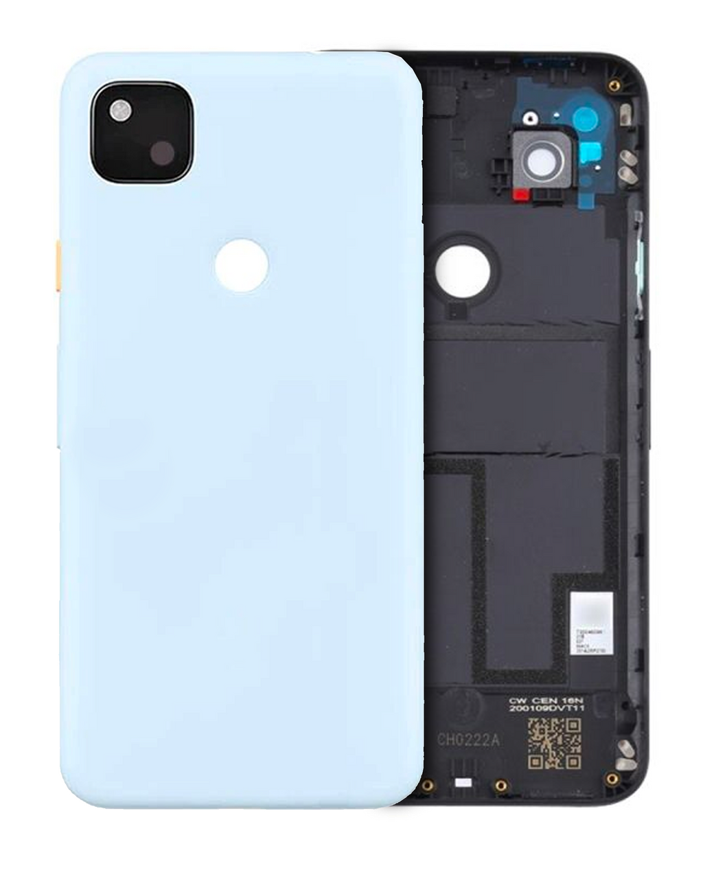 Back Cover/Frame Assembly for Google Pixel 4a (Original OEM) (Barely Blue)