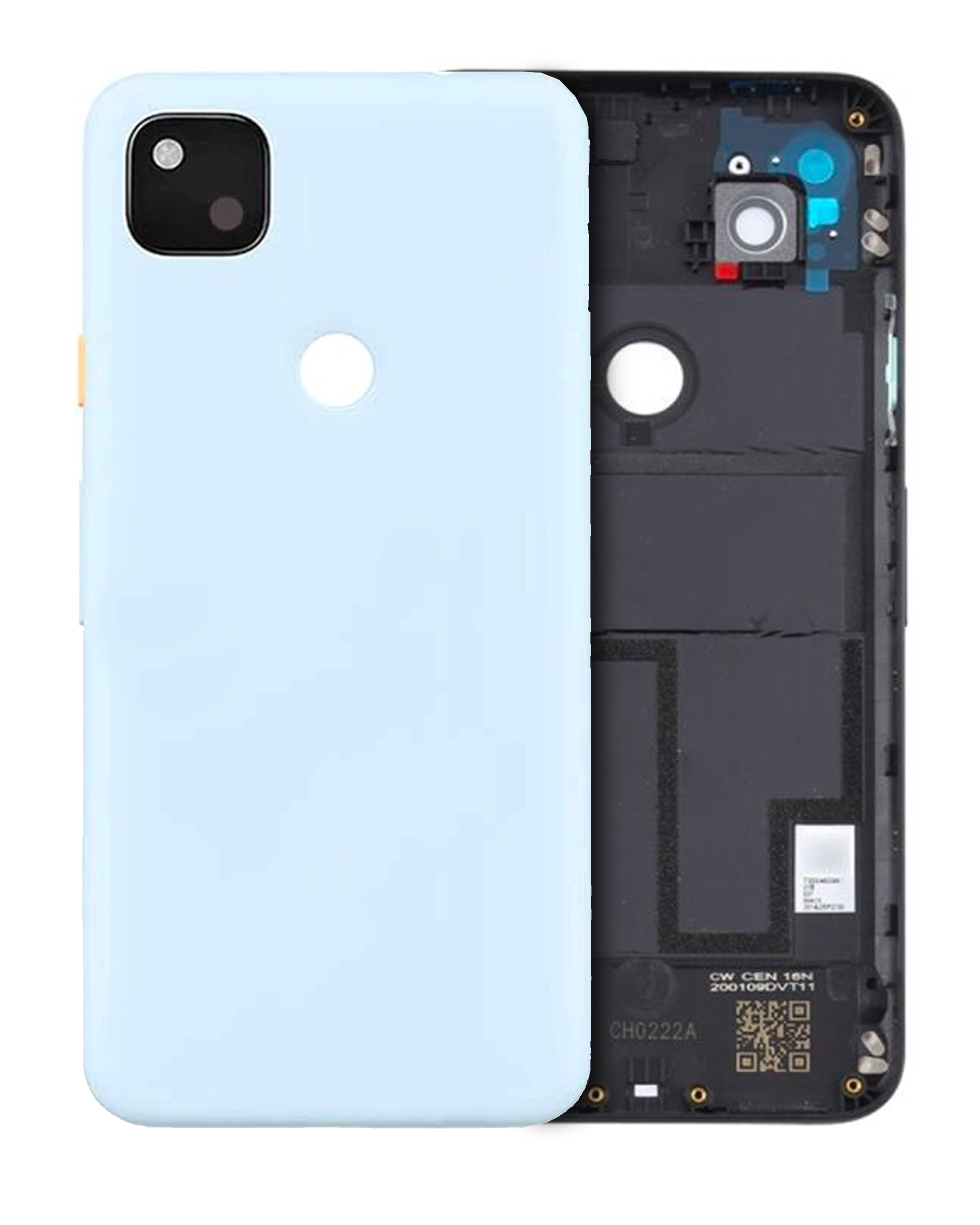 Back Cover/Frame Assembly for Google Pixel 4a (Original OEM) (Barely Blue)