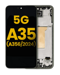 OLED-Display mit Rahmen für Samsung Galaxy A35 5G (Lemon) (Refurbished)