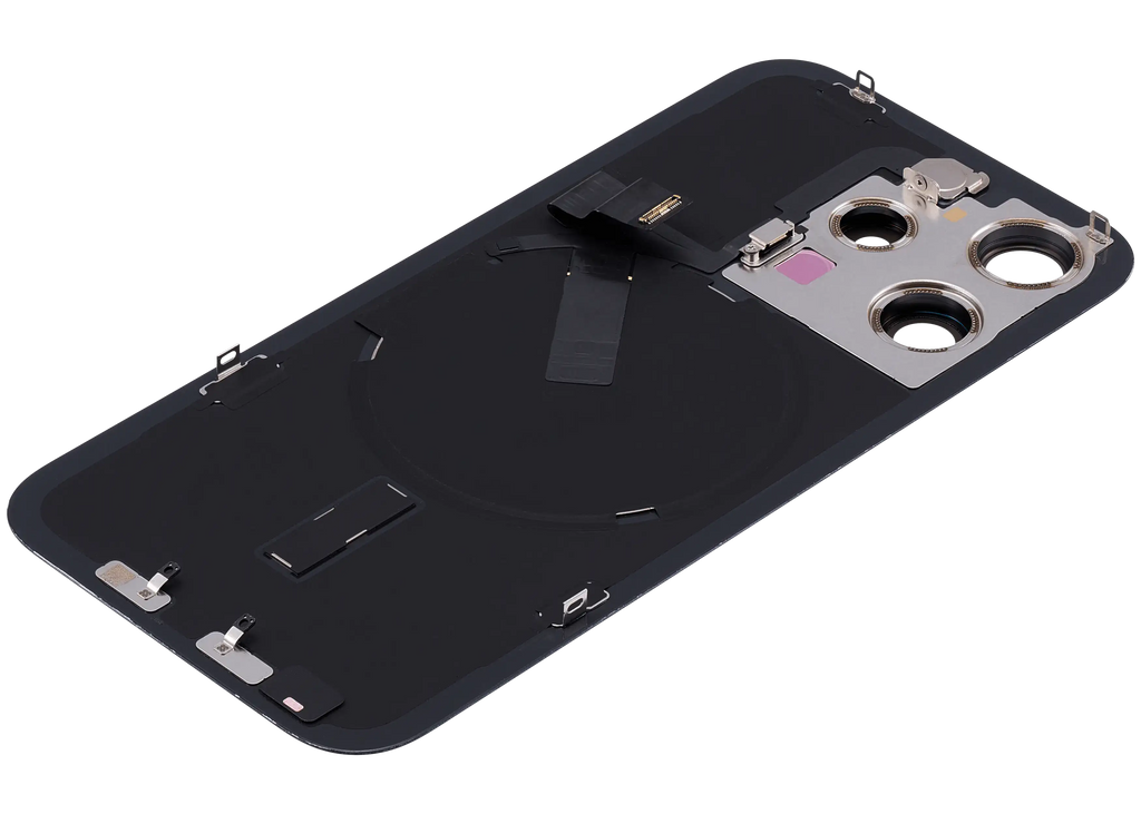 Backcover mit MagSafe Magnet & NFC & Blitz-Flexkabel für IPhone 15 Pro (Service Pack) (Blau Titanium)