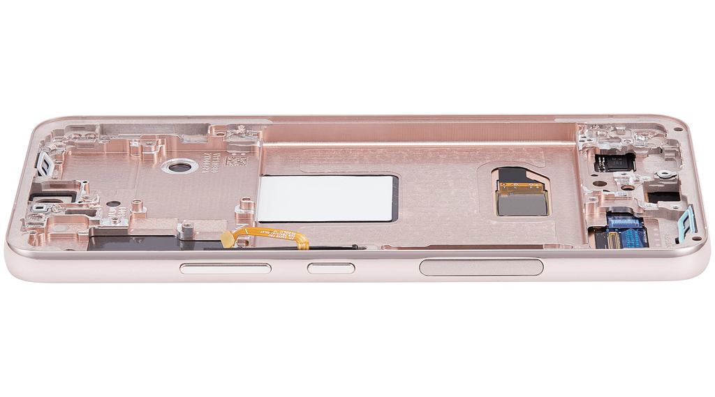 OLED-Display mit Rahmen für Samsung Galaxy S22 5G (US & International) (Aftermarket Plus) (Pink Gold)