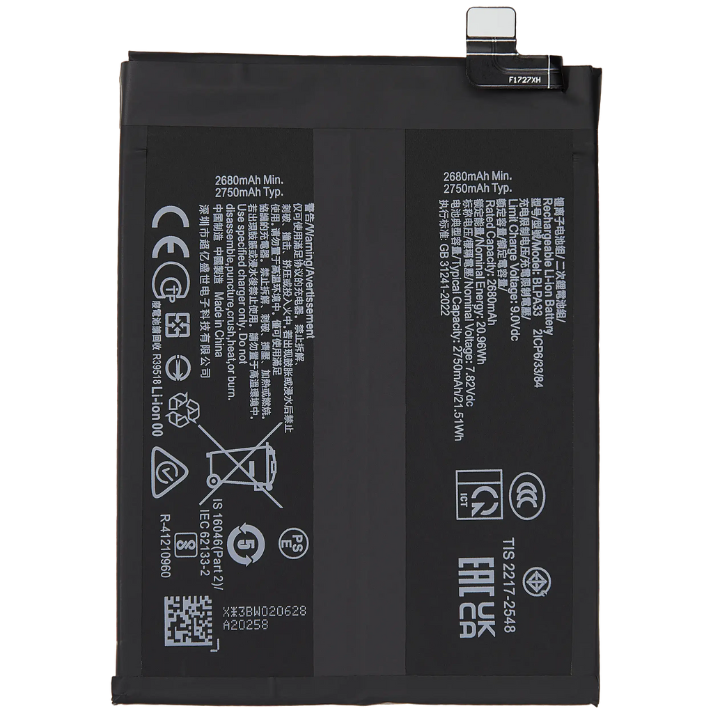 Ersatzakku für OnePlus Ace 3 5G / OnePlus 12R 5G (BLPA33)