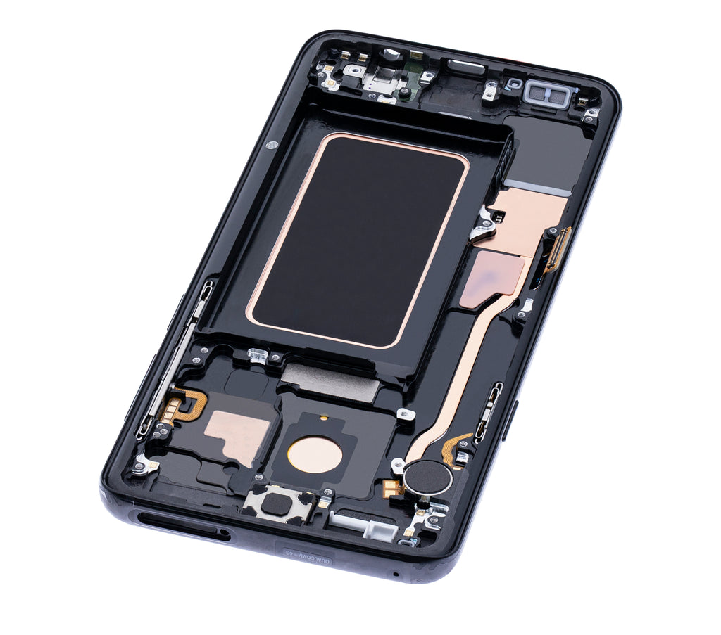 OLED-Display mit Rahmen für Samsung Galaxy S9 Plus (Blemish: Qualität B) (Midnight Schwarz)