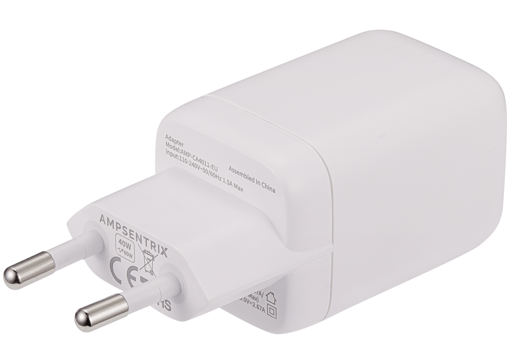 40W USB Type C Wall Power Adapter (220V EU) (AmpSentrix)
