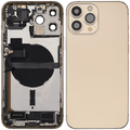 Backcover/Rahmen mit Ladebuchse Flex & Small Parts für iPhone 13 Pro Max (EU / Global Version) (gebrauchter OEM-Ausbau, Qualität A) (Gold)