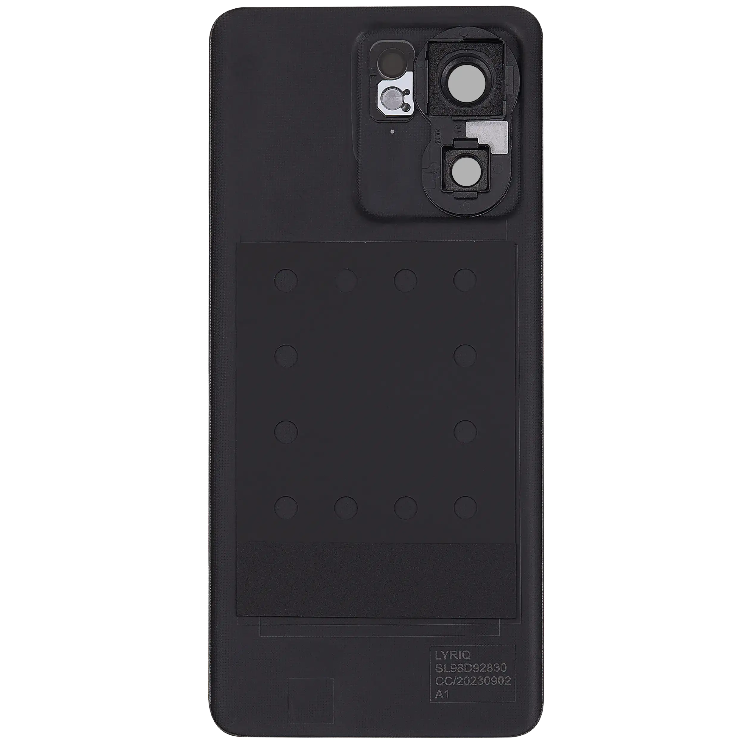 Backcover Glass für Motorola Edge 40 (XT2303-2 / 2023) (Premium) (Eclipse Black)