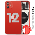 Backcover/Rahmen mit Small Parts für iPhone 12 (EU / Global Version) (gebrauchter OEM-Ausbau, Qualität C) (Rot)