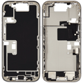 Midframe/Rahmen mit Ladebuchse Flex & Small Parts für iPhone 16 Pro (US-Version) (gebrauchter OEM-Ausbau, Qualität A) (Weiß Titanium)