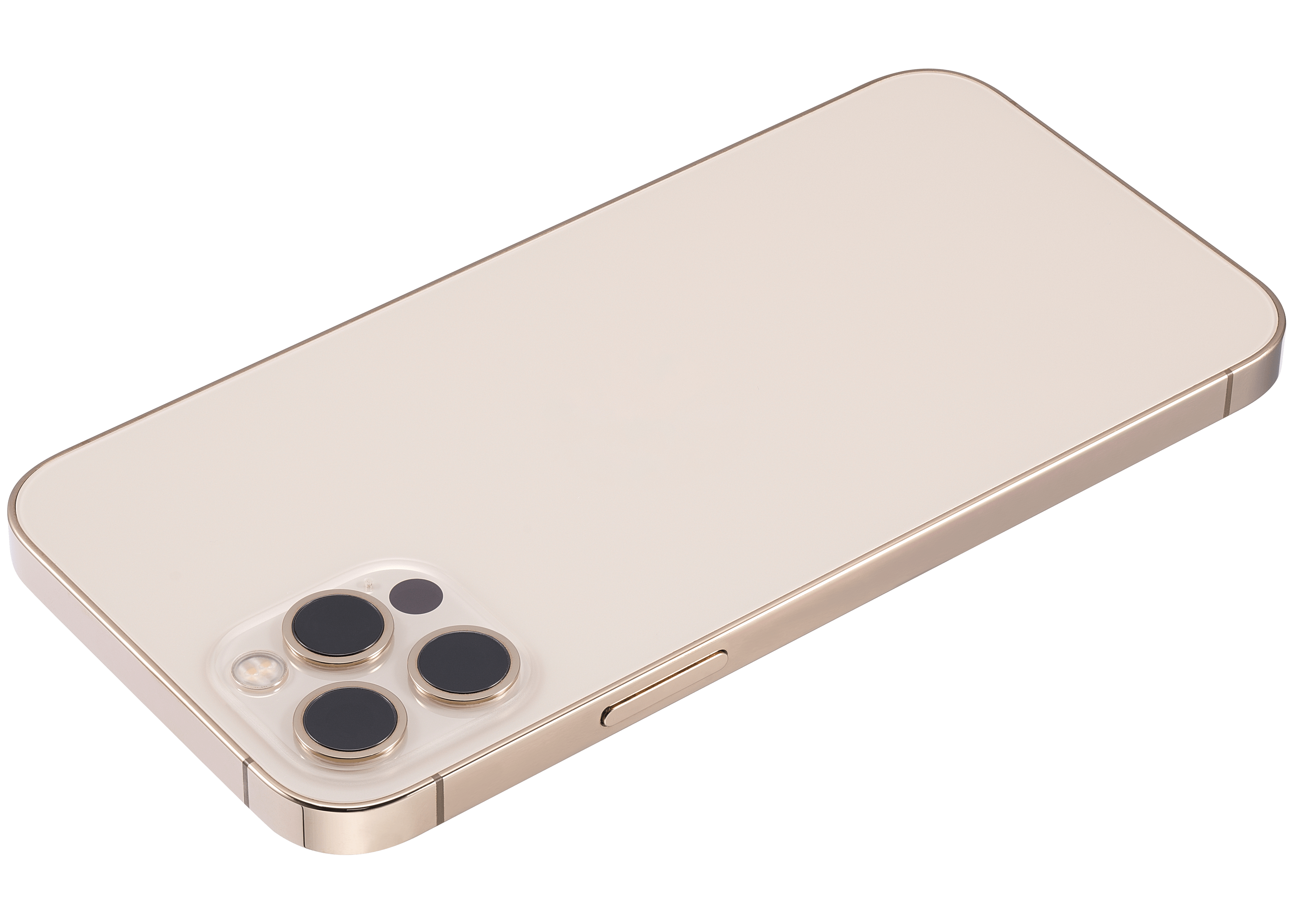 Backcover/Rahmen mit Small Parts für iPhone 12 Pro (EU / Global Version) (gebrauchter OEM-Ausbau, Qualität C) (Gold)