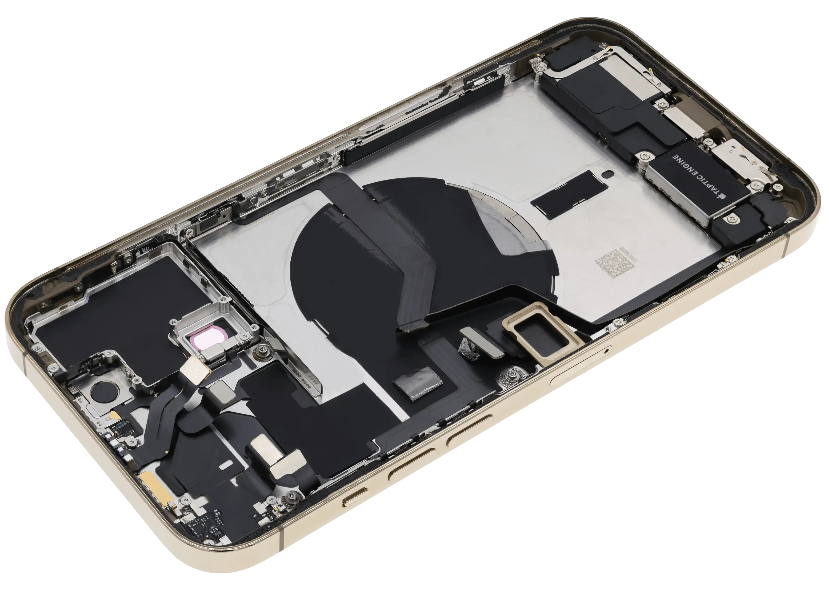 Backcover/Rahmen mit Ladebuchse Flex & Small Parts für iPhone 12 Pro Max (US-Version) (gebrauchter OEM-Ausbau, Qualität A) (Gold)