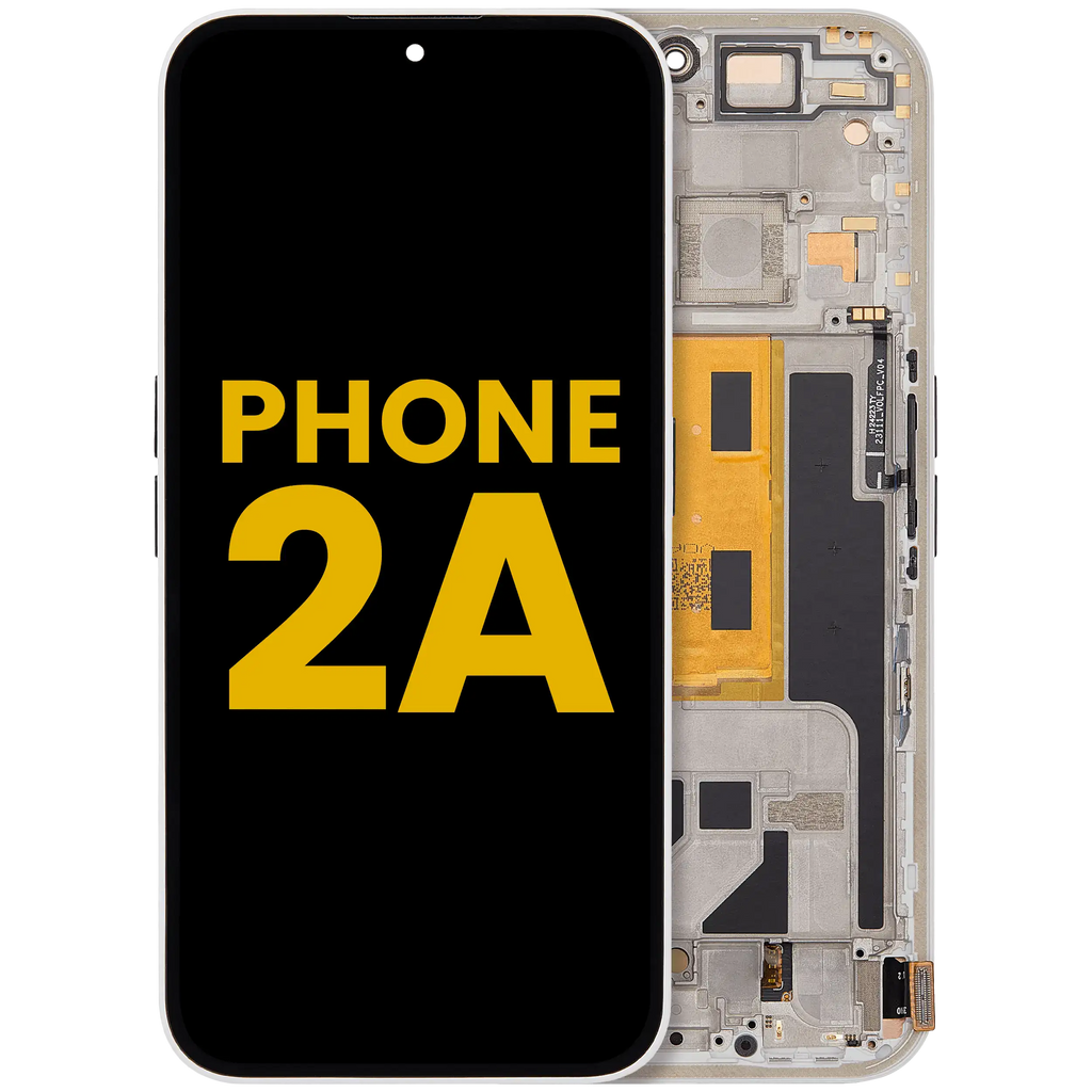 OLED-Display mit Rahmen für Nothing Phone (2a) (Refurbished) (Weiß)