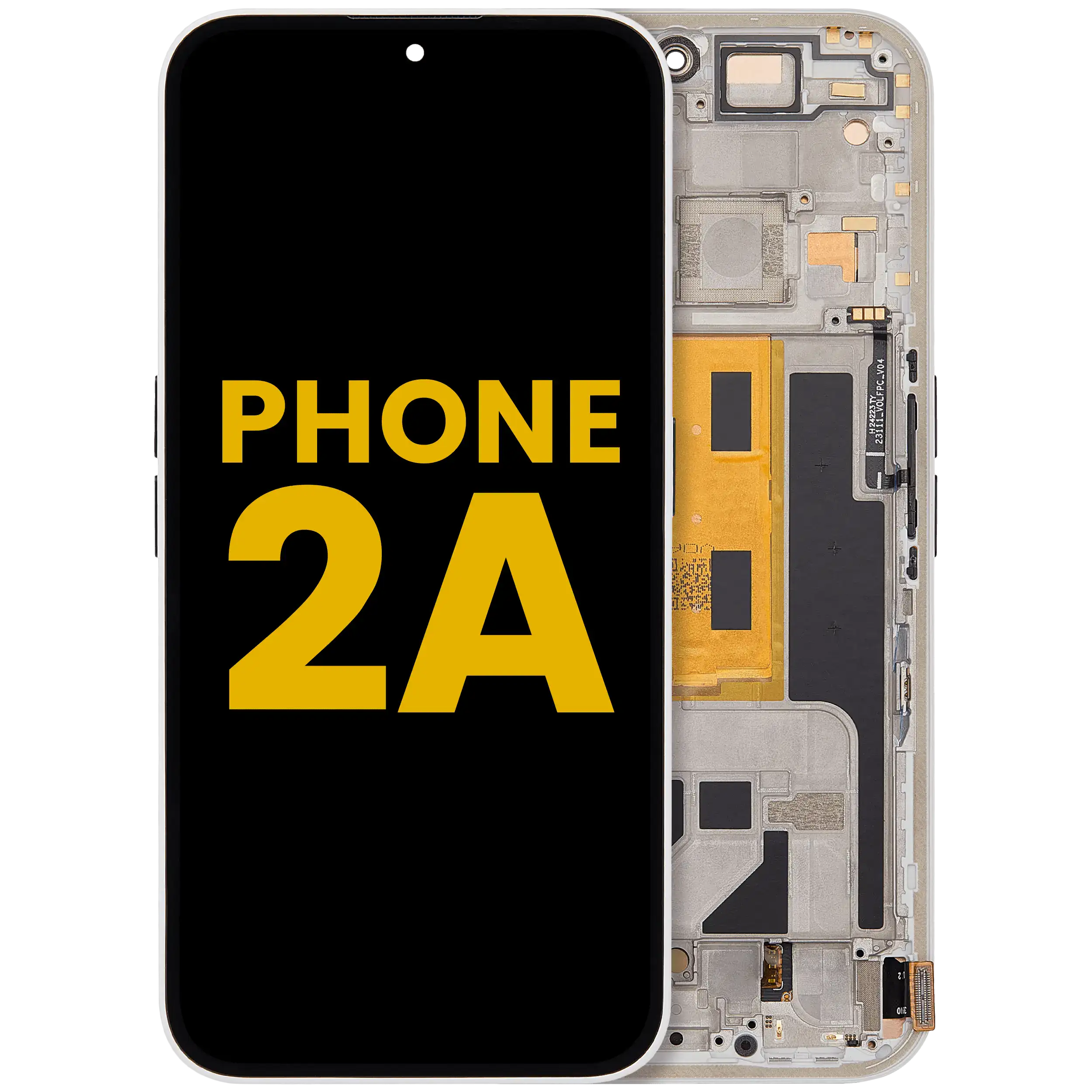 OLED-Display mit Rahmen für Nothing Phone (2a) (Refurbished) (Weiß)