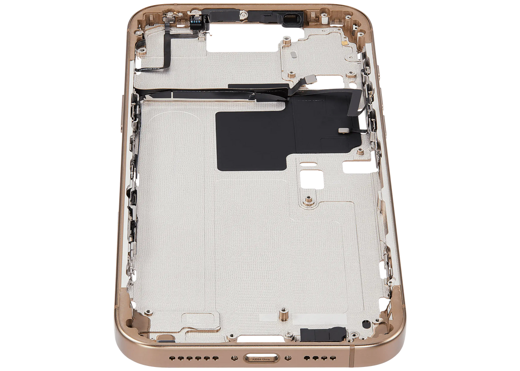 Midframe/Rahmen mit Power And Volume Button für iPhone 16 Pro Max (US-Version) (Aftermarket Plus) (Desert Titanium)
