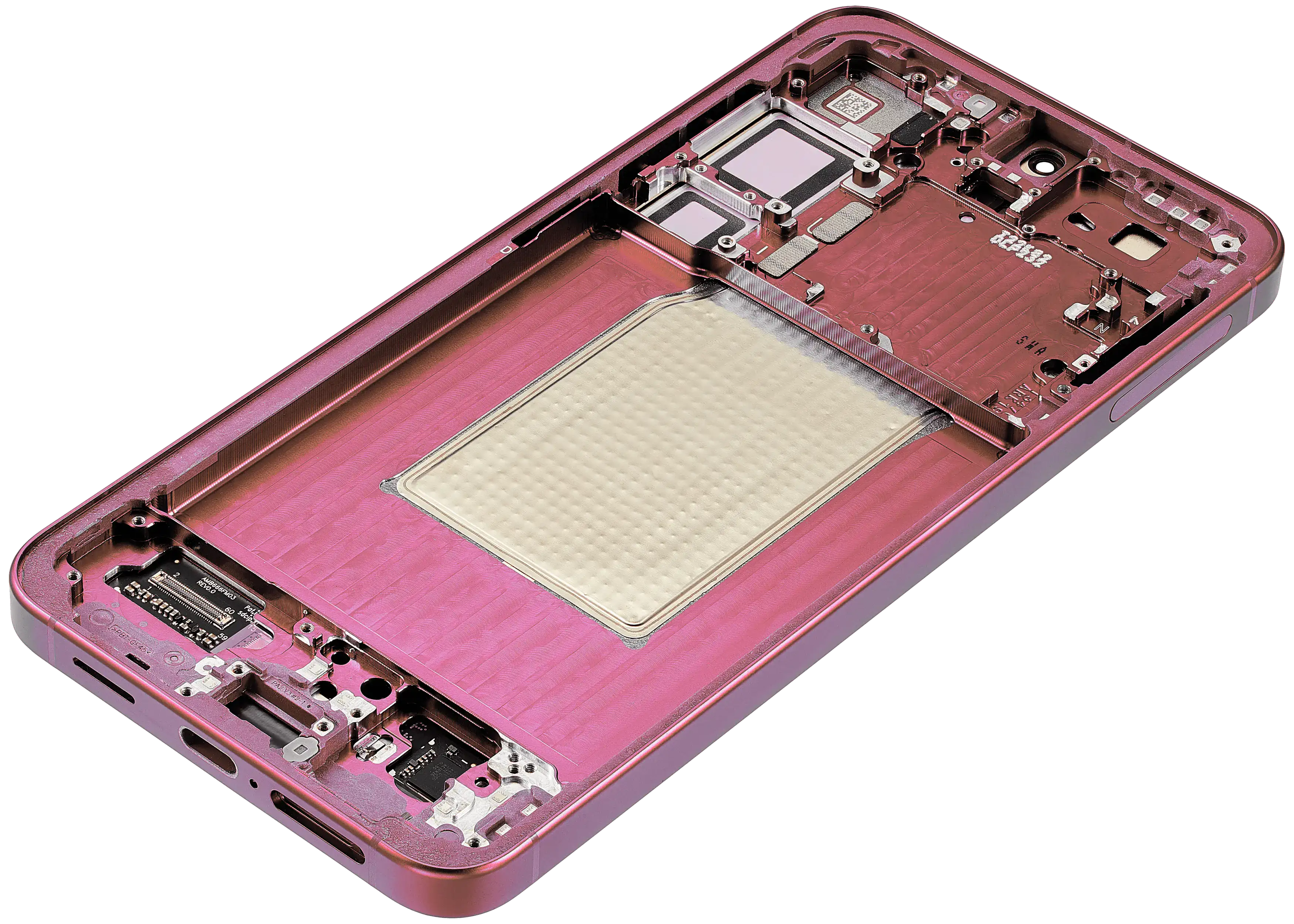 OLED-Display mit Rahmen für Samsung Galaxy S25 Plus 5G (US & Internationale Version) (Aftermarket Plus) (Coral Rot)