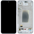 OLED-Display mit Rahmen für Samsung Galaxy A36 5G (A366 / 2025) (Aftermarket Plus) (Lavender)