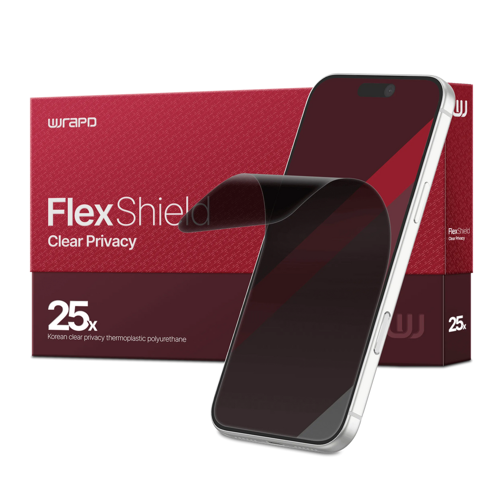 Wrapd FlexShield - TPU Display Protector Film (25 Pack) (Clear Privacy)