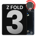 Inner OLED-Display mit Rahmen für Samsung Galaxy Z Fold 3 5G (US & International) (gebrauchter OEM-Ausbau, Qualität B/C) (Phantom Black)
