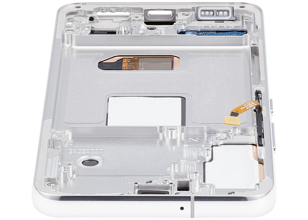 OLED-Display mit Rahmen für Samsung Galaxy S22 5G (US & International) (Aftermarket Plus) (Weiß)
