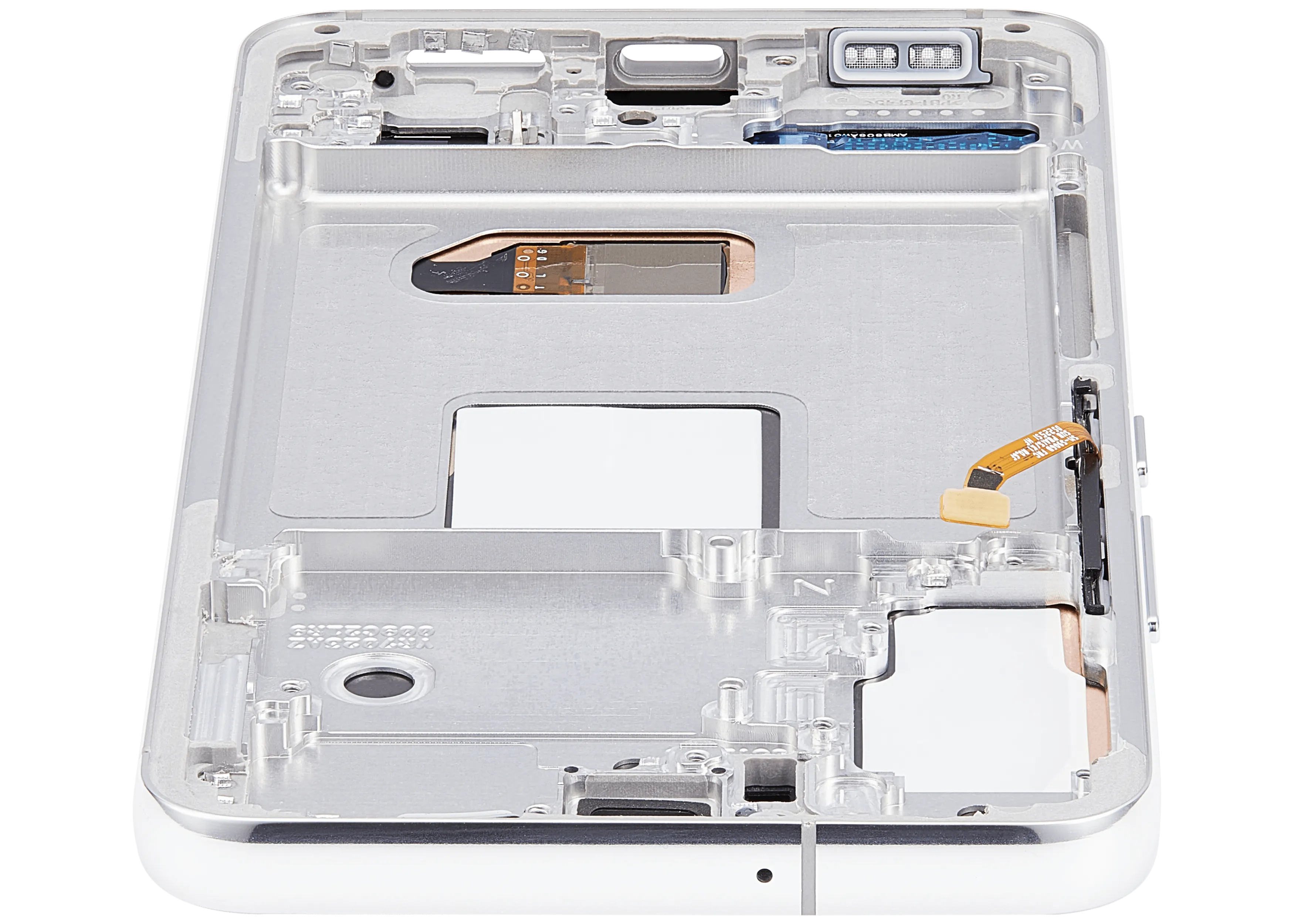 OLED-Display mit Rahmen für Samsung Galaxy S22 5G (US & International) (Aftermarket Plus) (Weiß)