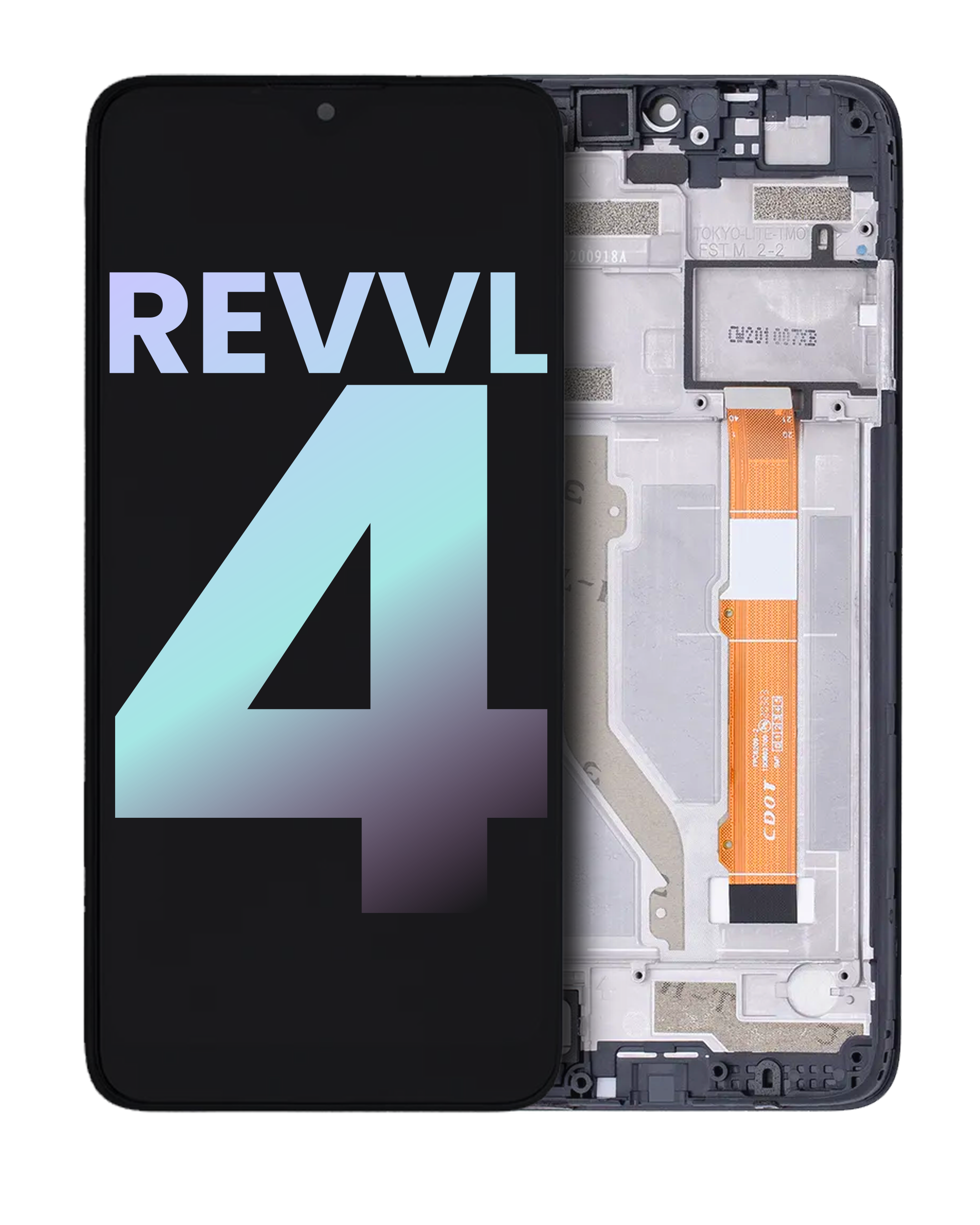 Original OEM Display mit Rahmen für T-Mobile Revvl 4 (Alle Farben)