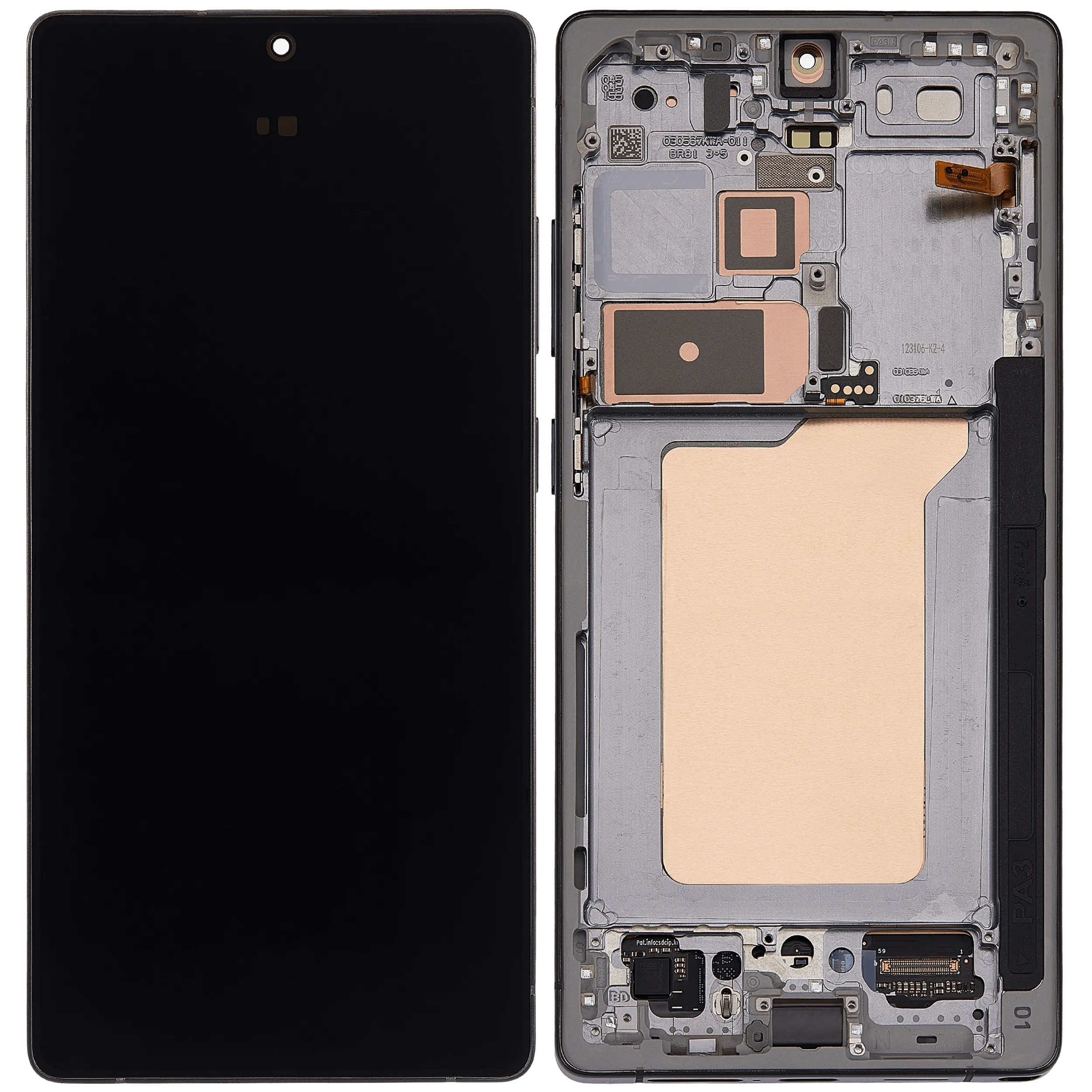 OLED-Display mit Rahmen für Samsung Galaxy S25 Ultra 5G (US & International) (Aftermarket Pro) (120Hz) (Titanium Jet Black)