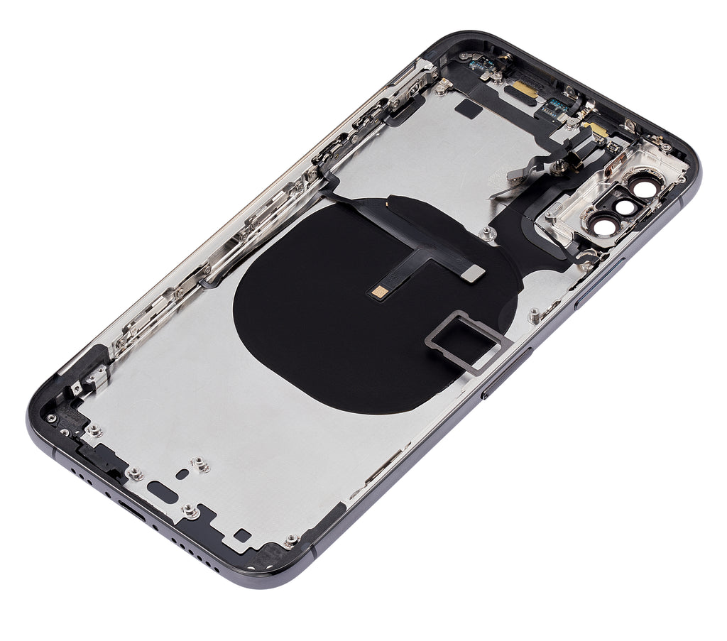 Back Cover/Frame with Pre-installed Small Parts for iPhone XS (No Logo) (Aftermarket Plus) (Space Gray)