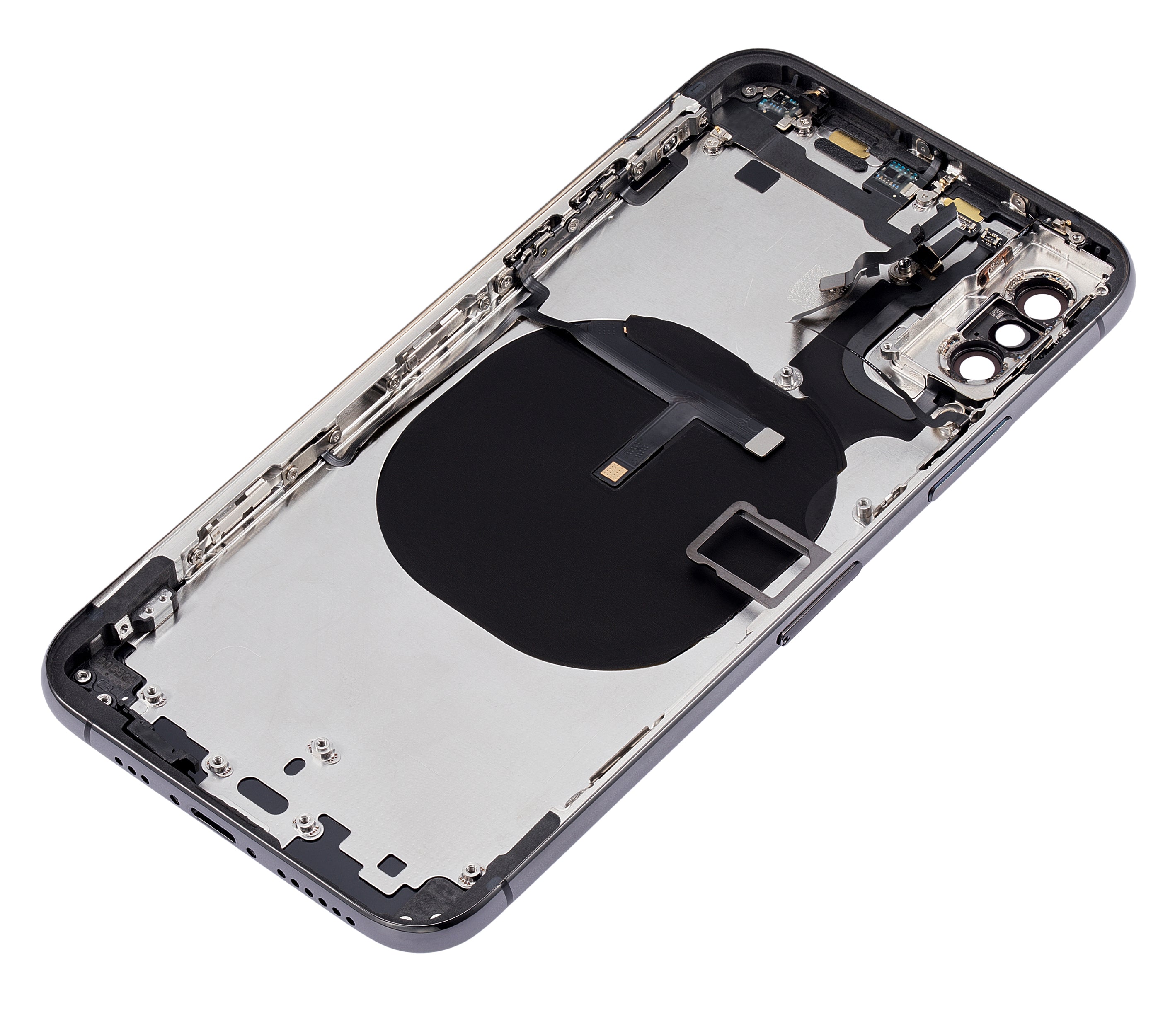Back Cover/Frame with Pre-installed Small Parts for iPhone XS (No Logo) (Aftermarket Plus) (Space Gray)
