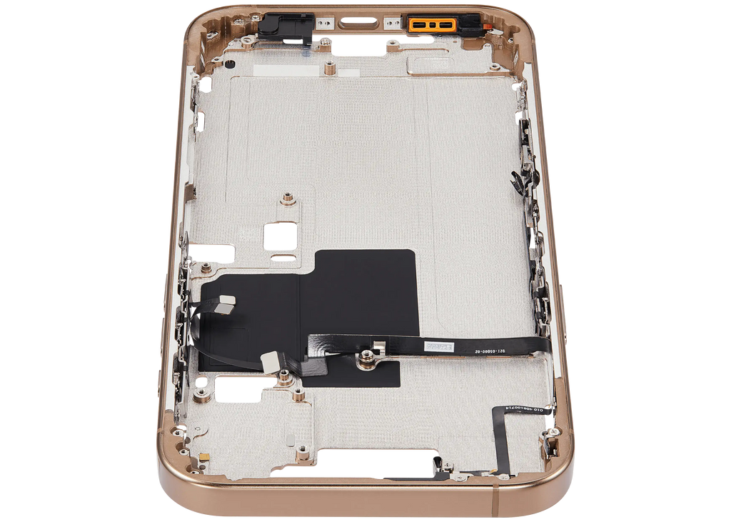 Midframe/Rahmen mit Power And Volume Button für iPhone 16 Pro Max (EU / Global Version) (Aftermarket Plus) (Desert Titanium)