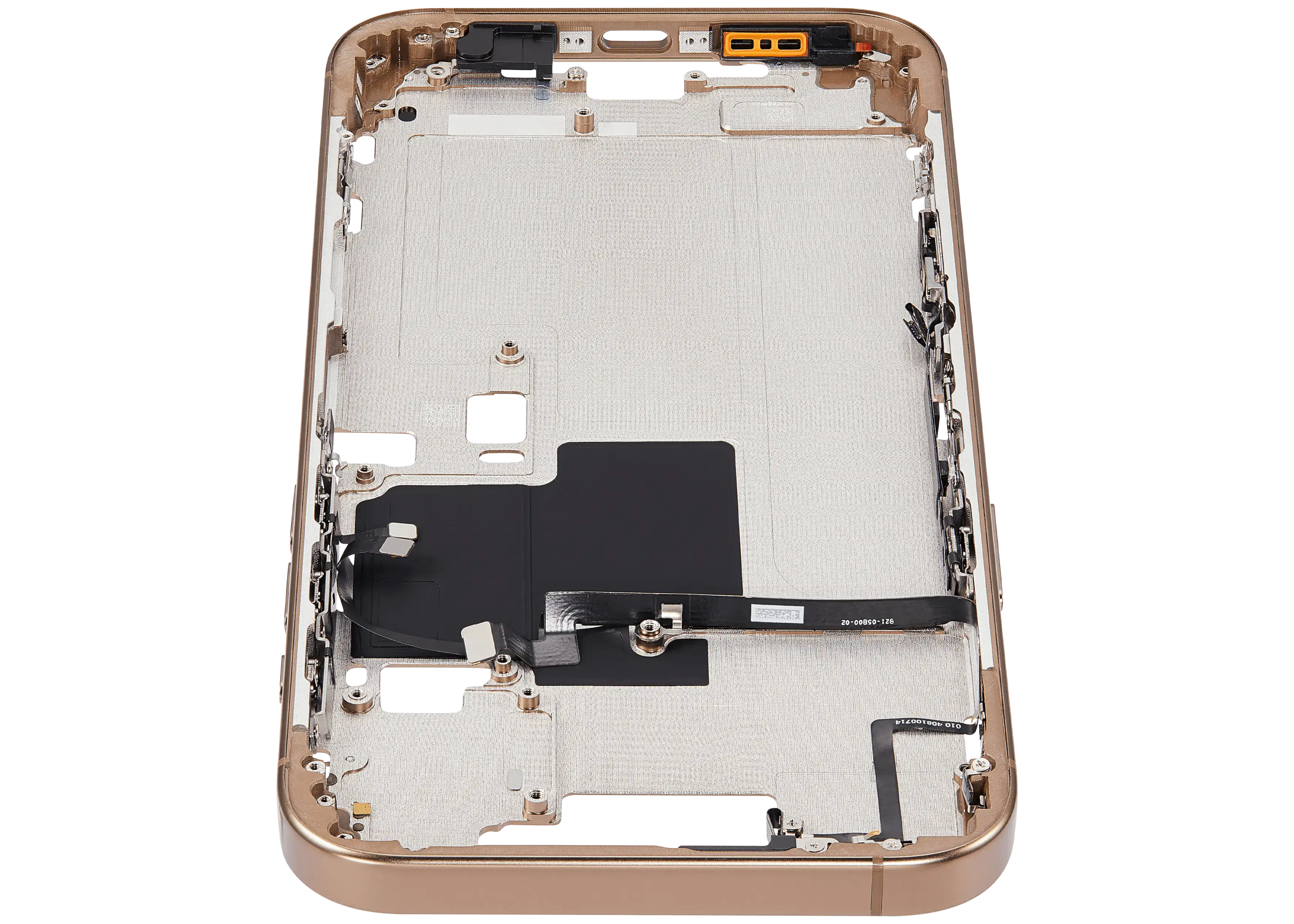 Midframe/Rahmen mit Power And Volume Button für iPhone 16 Pro Max (EU / Global Version) (Aftermarket Plus) (Desert Titanium)