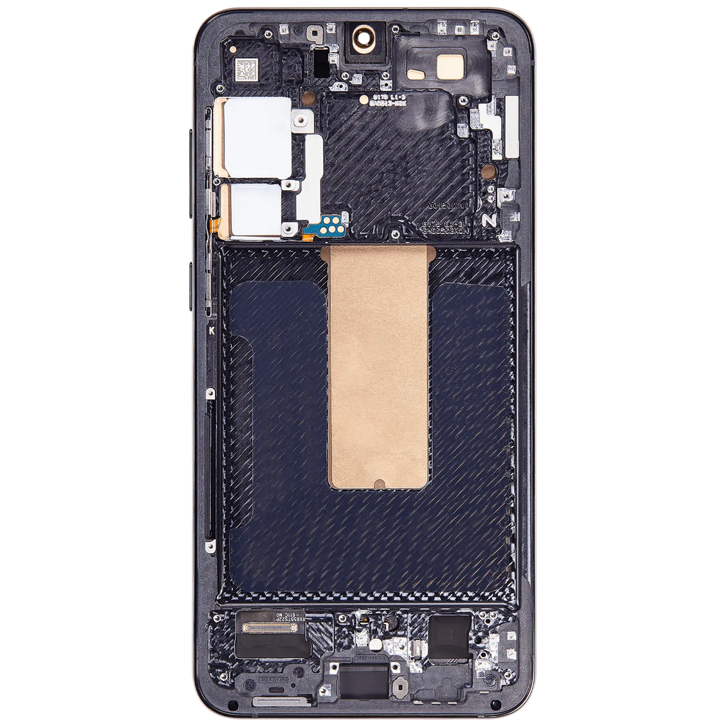 OLED-Display mit Rahmen für Samsung Galaxy S23 Plus (US & International) (Aftermarket Plus) (120Hz) (Phantom Black)