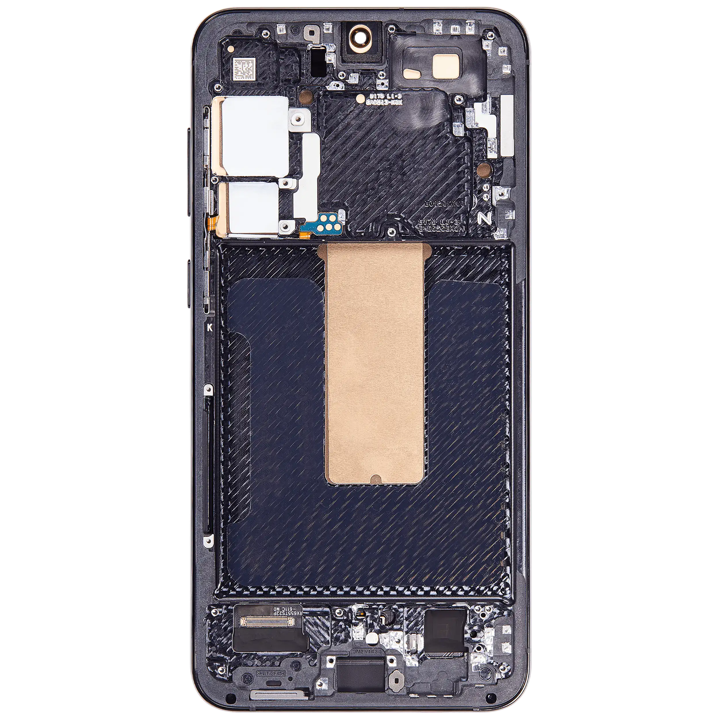 OLED-Display mit Rahmen für Samsung Galaxy S23 Plus (US & International) (Aftermarket Plus) (120Hz) (Phantom Black)