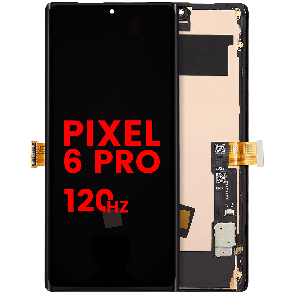 OLED-Display mit Rahmen (Without Fingerprint Sensor) für Google Pixel 6 Pro (Aftermarket Plus / 120HZ) (Alle Farben)