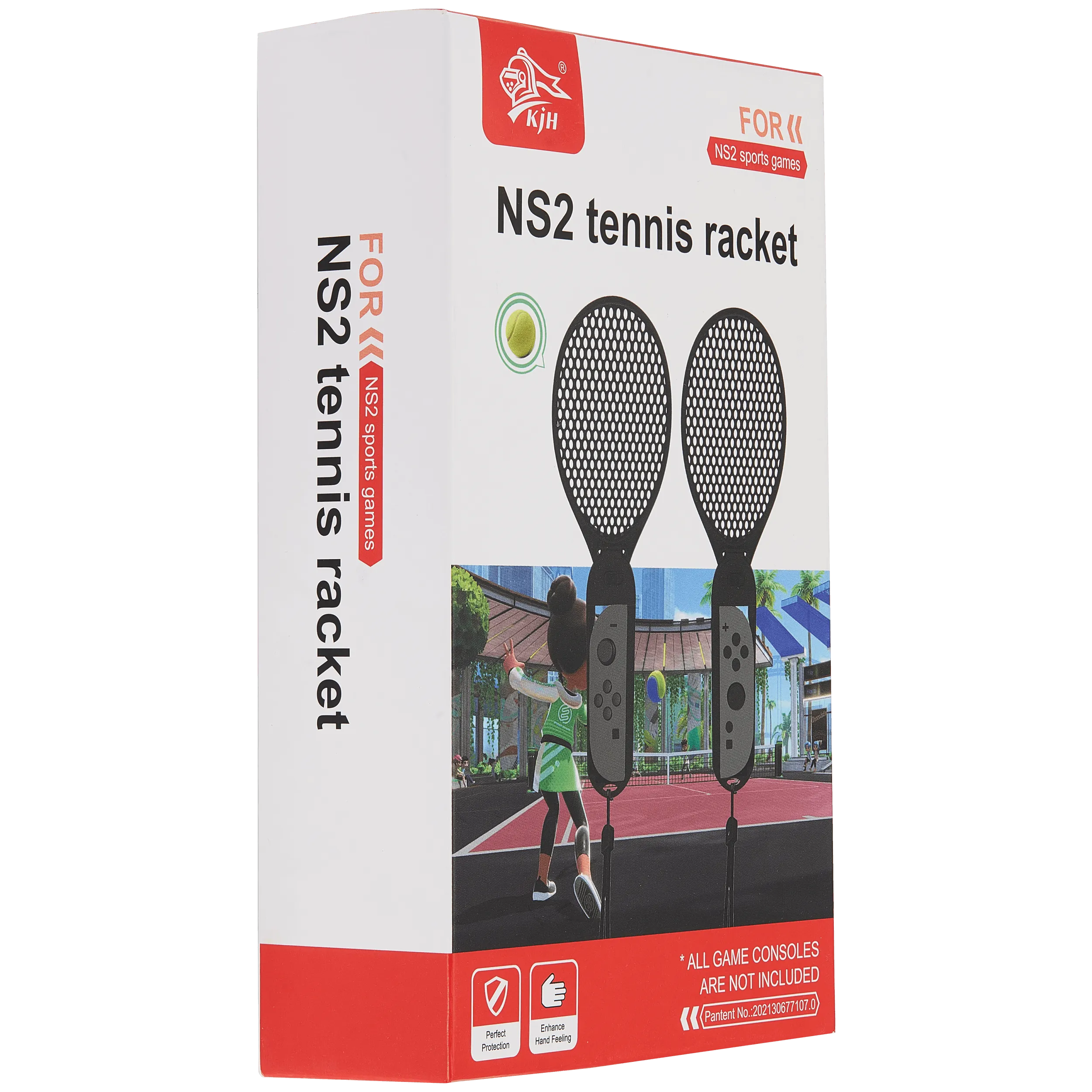 Tennis Racket für Nintendo Switch 2 Joy-Con Controller (Schwarz) (2 Pack)