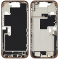 Midframe/Rahmen mit Ladebuchse Flex & Small Parts für iPhone 16 Pro Max (EU / Global Version) (gebrauchter OEM-Ausbau, Qualität C) (Desert Titanium)