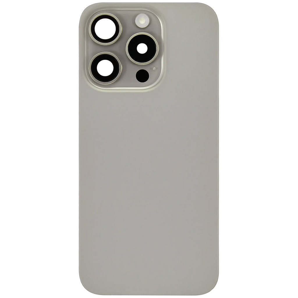 Backcover mit MagSafe Magnet & NFC & Blitz-Flexkabel für iPhone 15 Pro (gebrauchter OEM-Ausbau, Qualität B) (Natural Titanium)