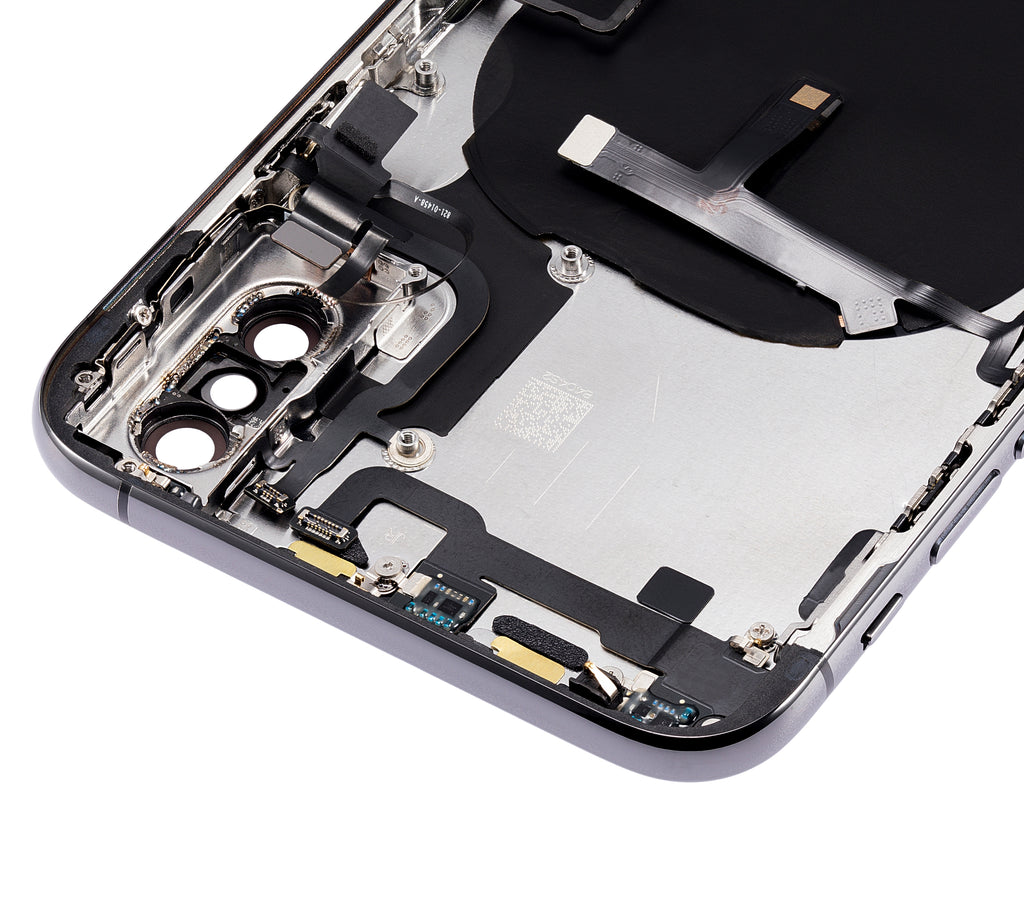 Back Cover/Frame with Pre-installed Small Parts for iPhone XS (No Logo) (Aftermarket Plus) (Space Gray)