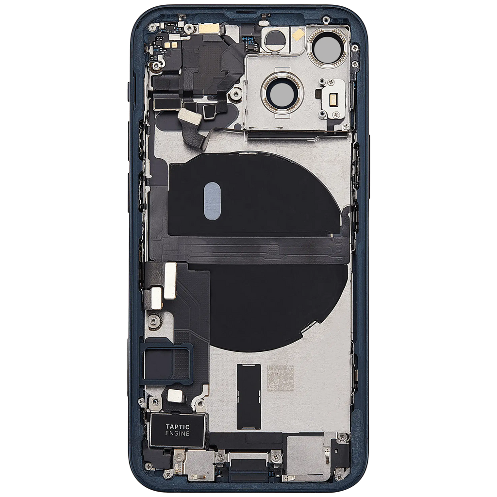 Backcover/Rahmen mit Ladebuchse Flex & Small Parts für iPhone 13 Mini (EU / Global Version) (gebrauchter OEM-Ausbau, Qualität C) (Blau)