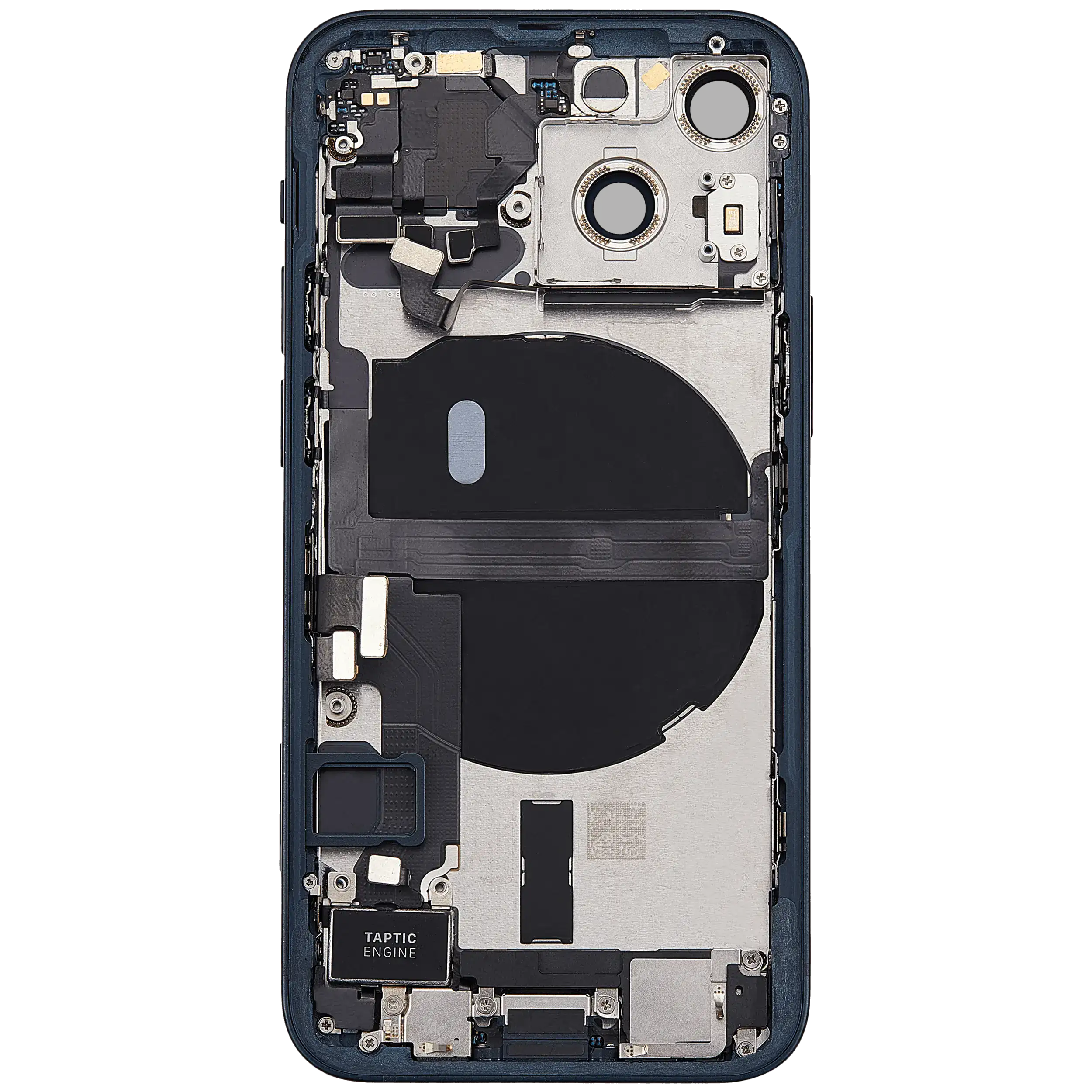 Backcover/Rahmen mit Ladebuchse Flex & Small Parts für iPhone 13 Mini (EU / Global Version) (gebrauchter OEM-Ausbau, Qualität C) (Blau)