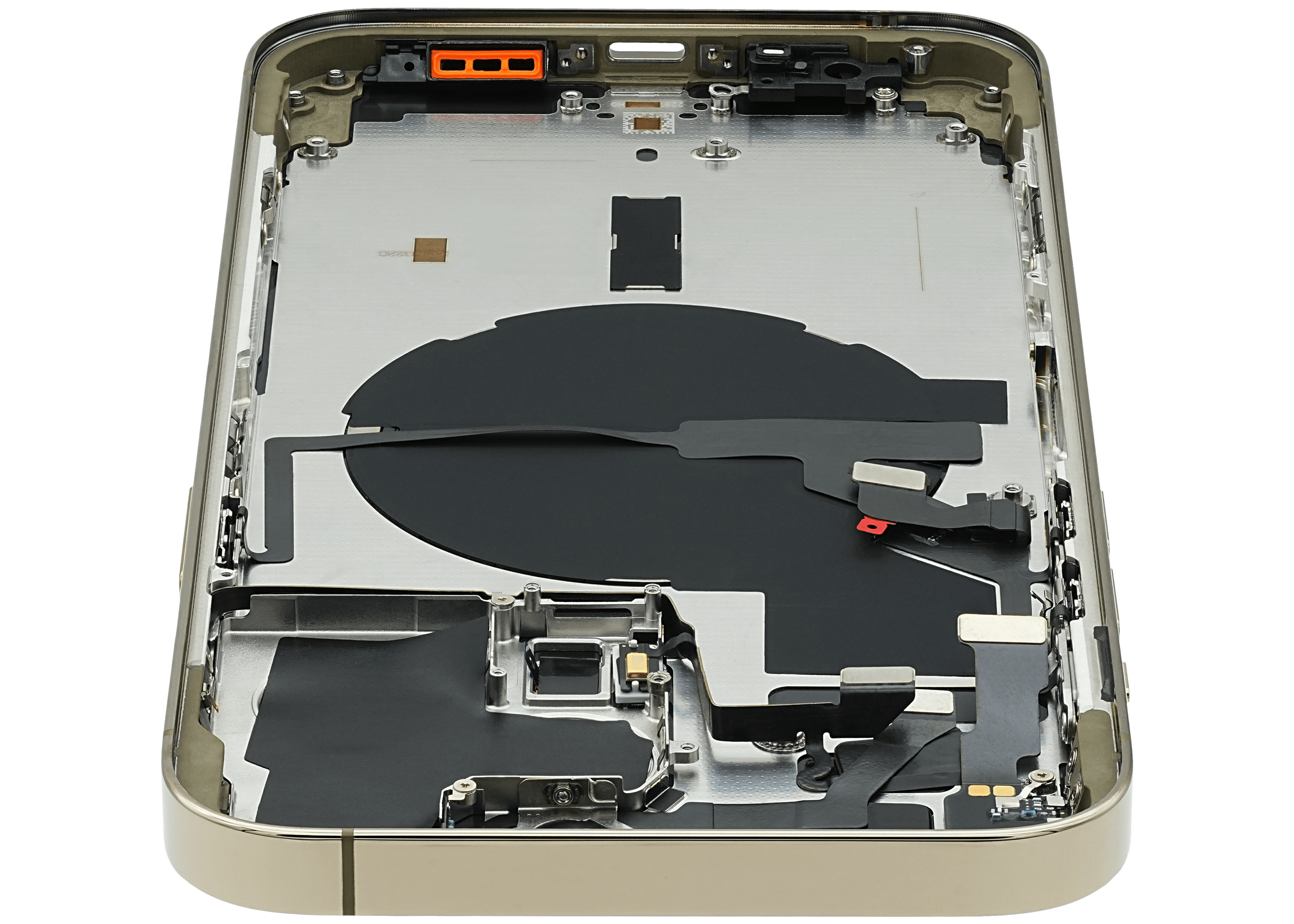 Backcover/Rahmen mit Small Parts für iPhone 14 Pro Max (EU / Global Version) (gebrauchter OEM-Ausbau, Qualität A) (Gold)