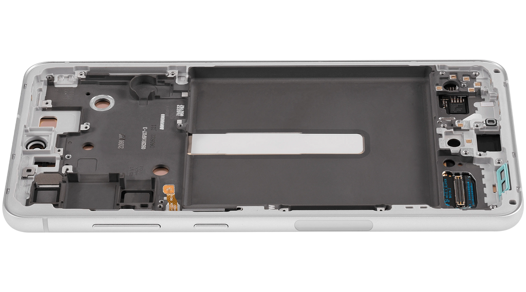 OLED-Display mit Rahmen für Samsung Galaxy S21 FE 5G (US & Internationale Version) (Aftermarket Plus) (120Hz) (Weiß)