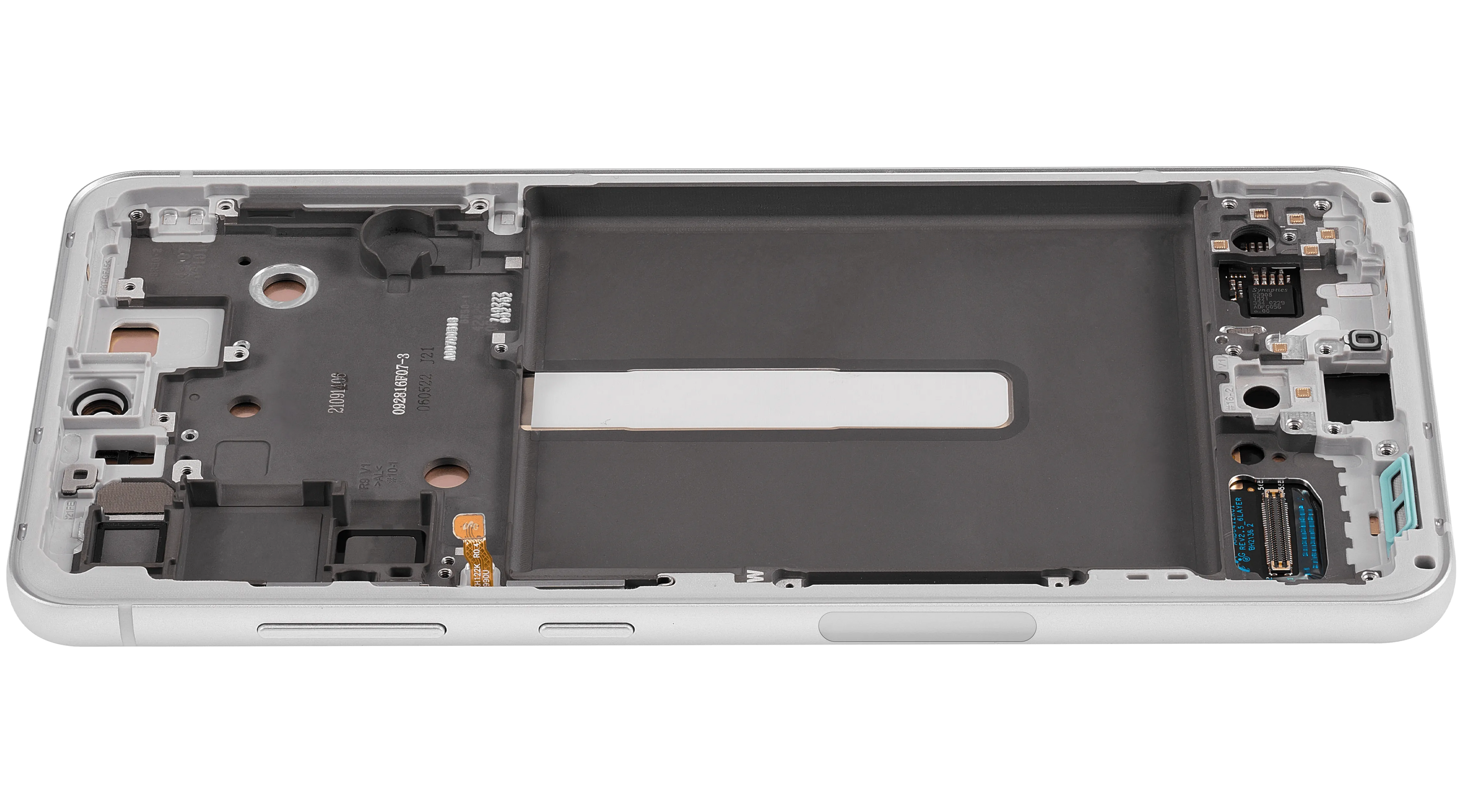 OLED-Display mit Rahmen für Samsung Galaxy S21 FE 5G (US & Internationale Version) (Aftermarket Plus) (120Hz) (Weiß)