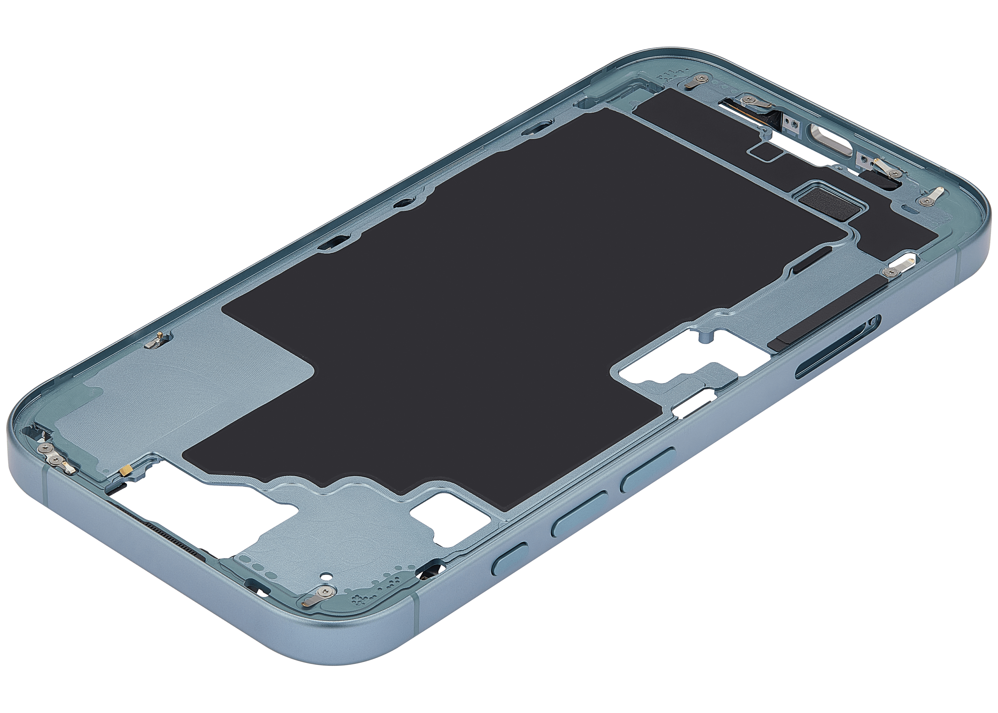 Midframe/Rahmen mit Power And Volume Button für iPhone 16 (EU / Global Version) (Aftermarket Plus) (Teal)