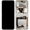 Inner OLED-Display mit Rahmen für Samsung Galaxy Z Flip 3 5G (US & International) (Refurbished) (Weiß)