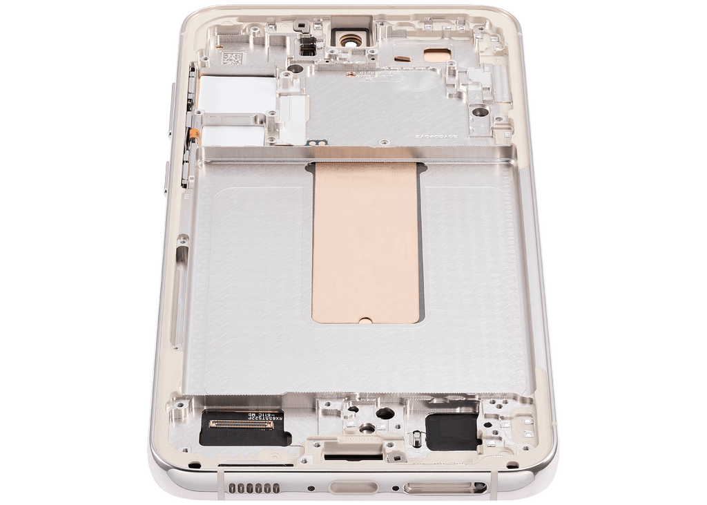 OLED-Display mit Rahmen für Samsung Galaxy S23 Plus (US & International) (Aftermarket Plus) (120Hz) (Cream)