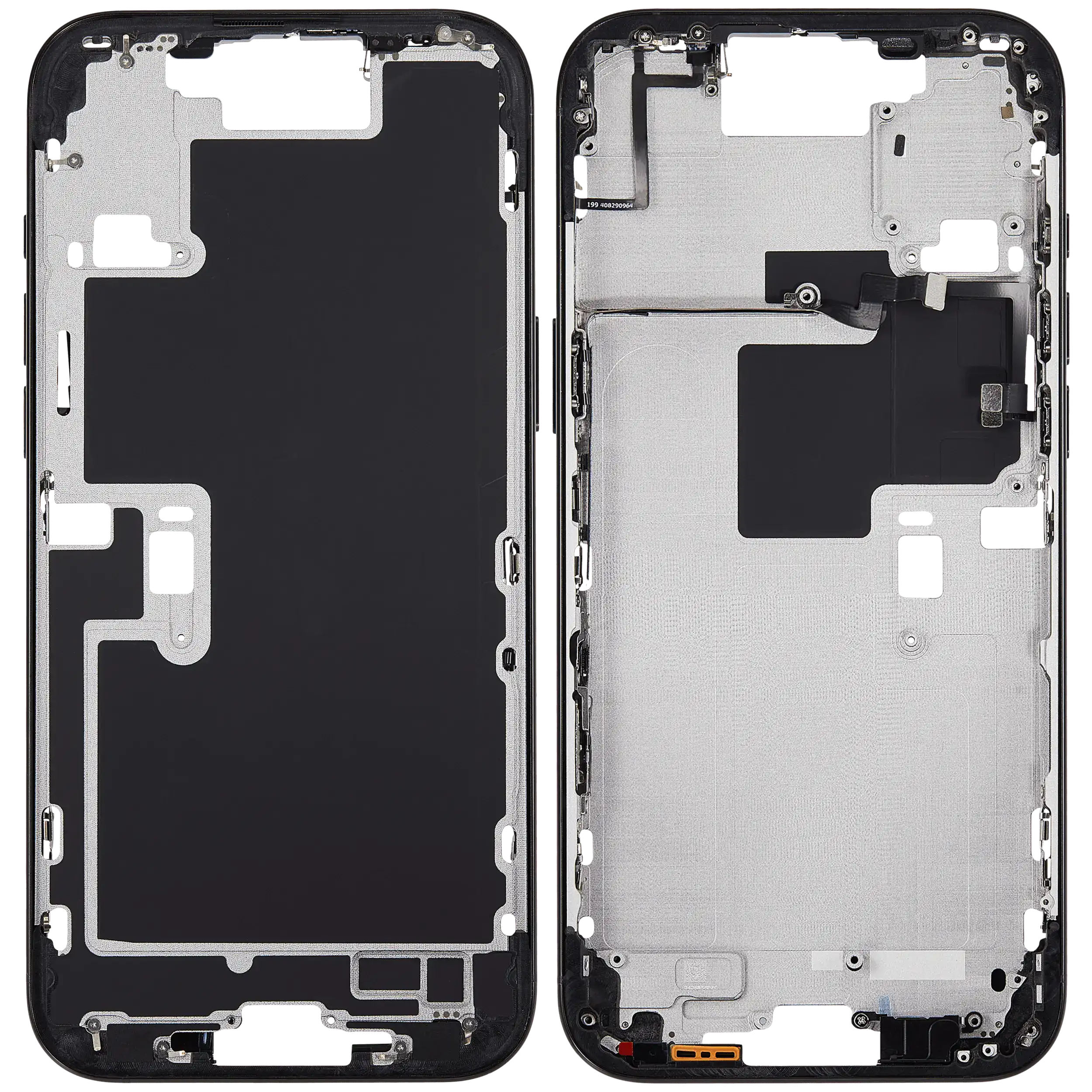 Midframe/Rahmen mit Power And Volume Button für iPhone 16 Pro Max (US-Version) (Aftermarket Plus) (Schwarz Titanium)