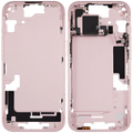 Midframe/Rahmen mit Small Parts für iPhone 15 (US-Version) (gebrauchter OEM-Ausbau, Qualität C) (Pink)