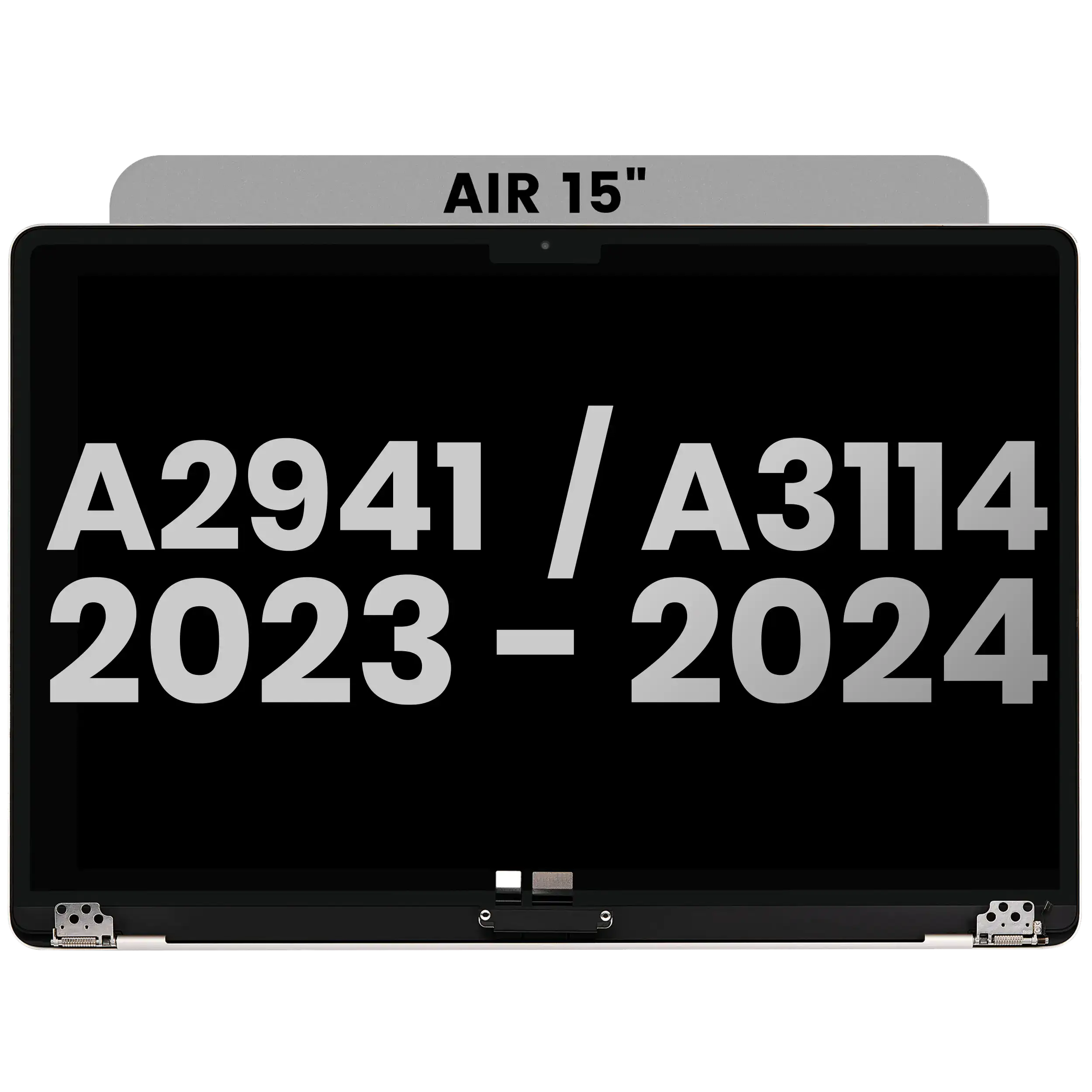 Complete LCD-Display für MacBook Air 15" (A2941 / Mid 2023) / Air 15" (A3114 / Mid 2024) (gebrauchter OEM-Ausbau, Qualität B) (Starlight)