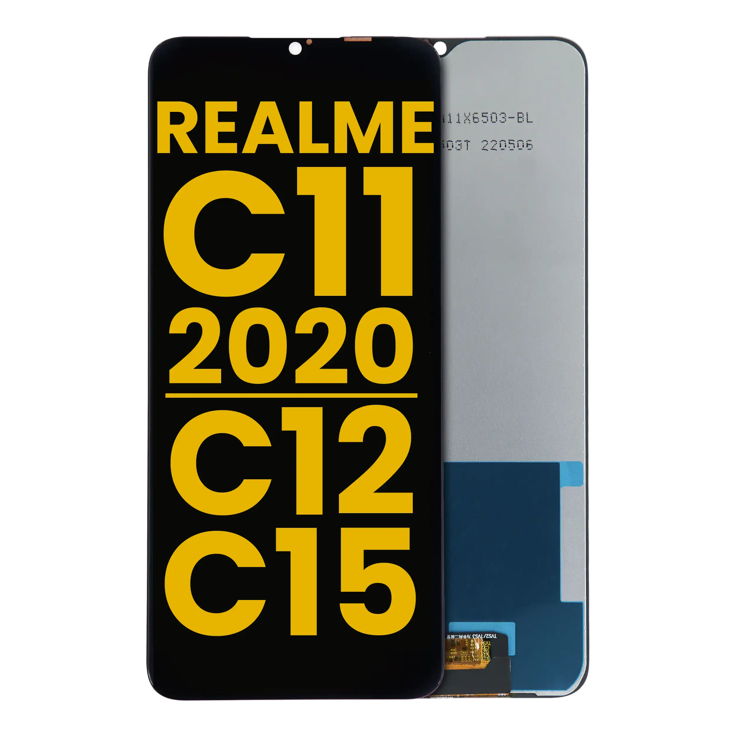 LCD-Display ohne Rahmen f. Realme C11/C12/C15 Refurbished Alle Farben
